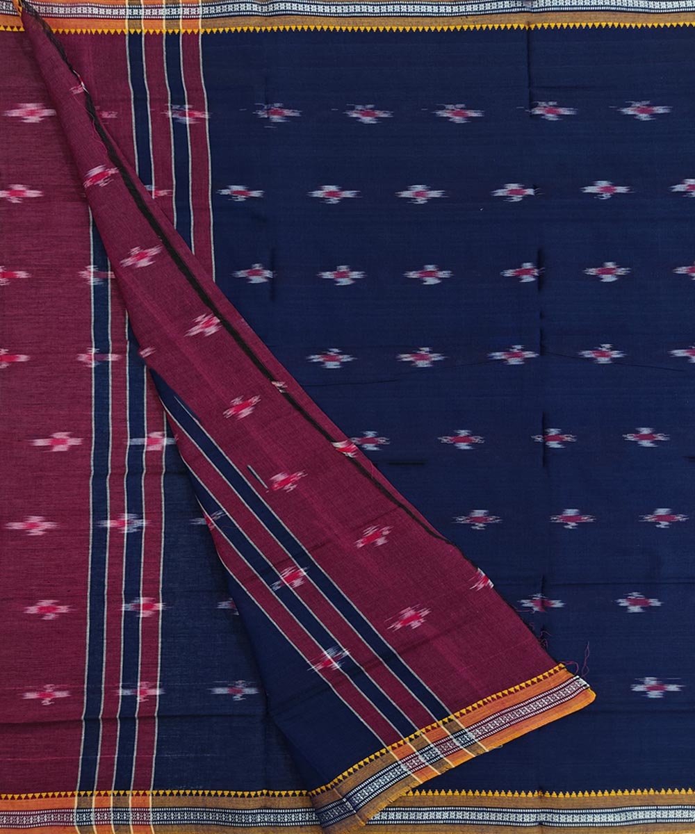 Blue Sambalpuri Handwoven Cotton Gamuchha Image 2