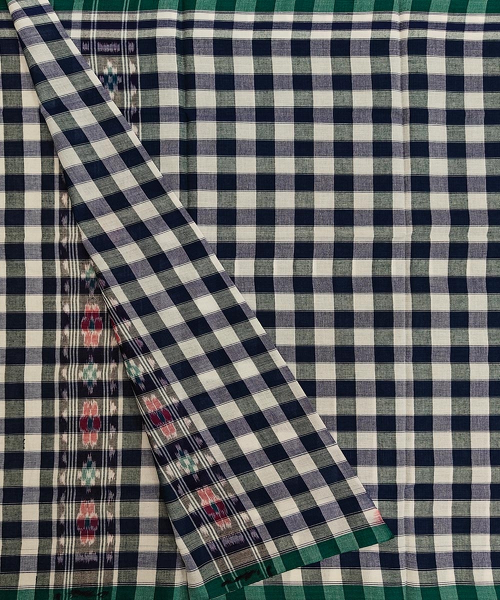 Blue Sambalpuri Handwoven Cotton Gamuchha Image 2