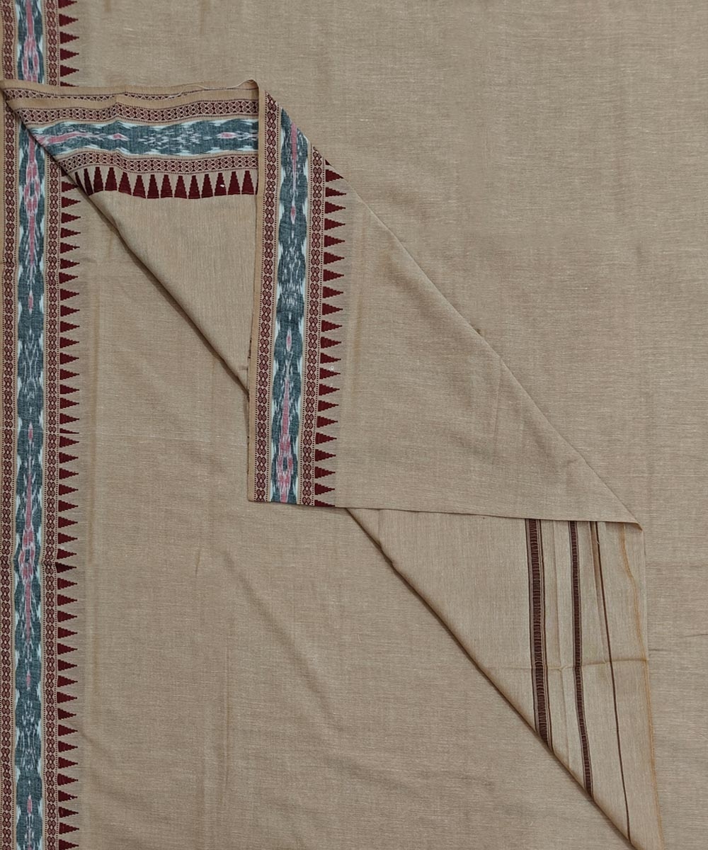 Beige Sambalpuri Handwoven Cotton Joda Image 1
