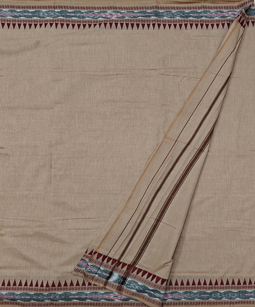 Beige Sambalpuri Handwoven Cotton Joda Image 2