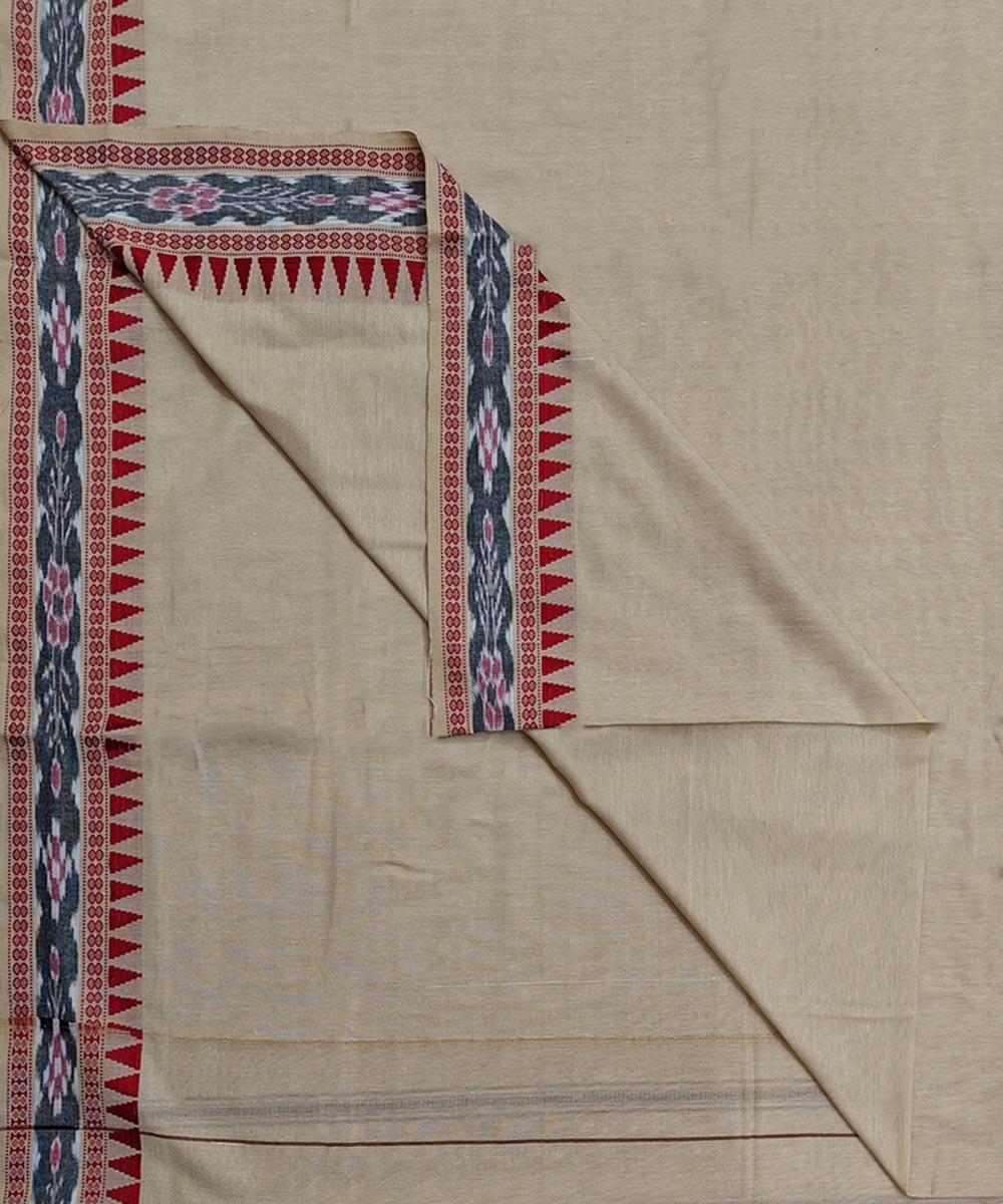 Beige Sambalpuri Handwoven Cotton Joda Image 1