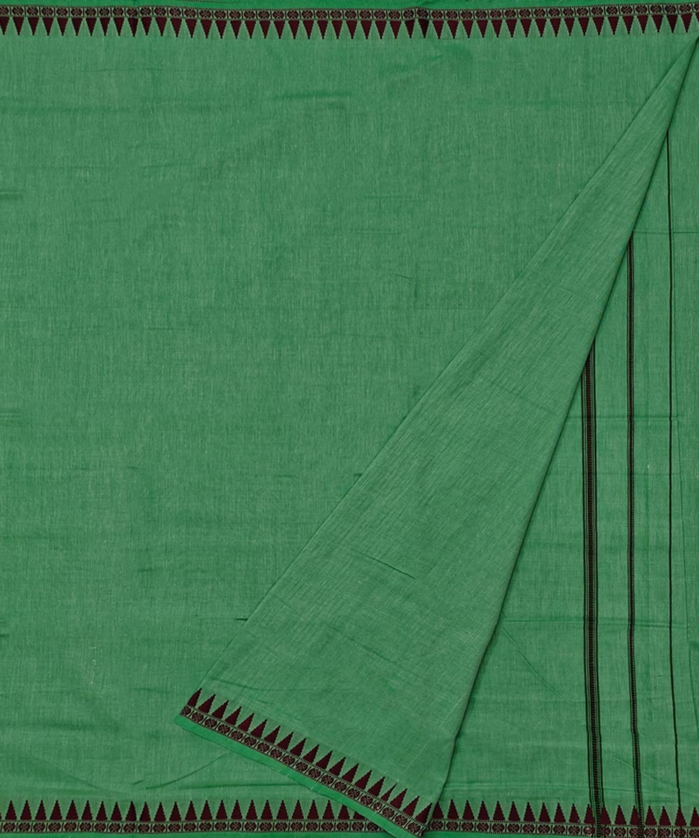 Green Sambalpuri Handwoven Cotton Joda Image 2