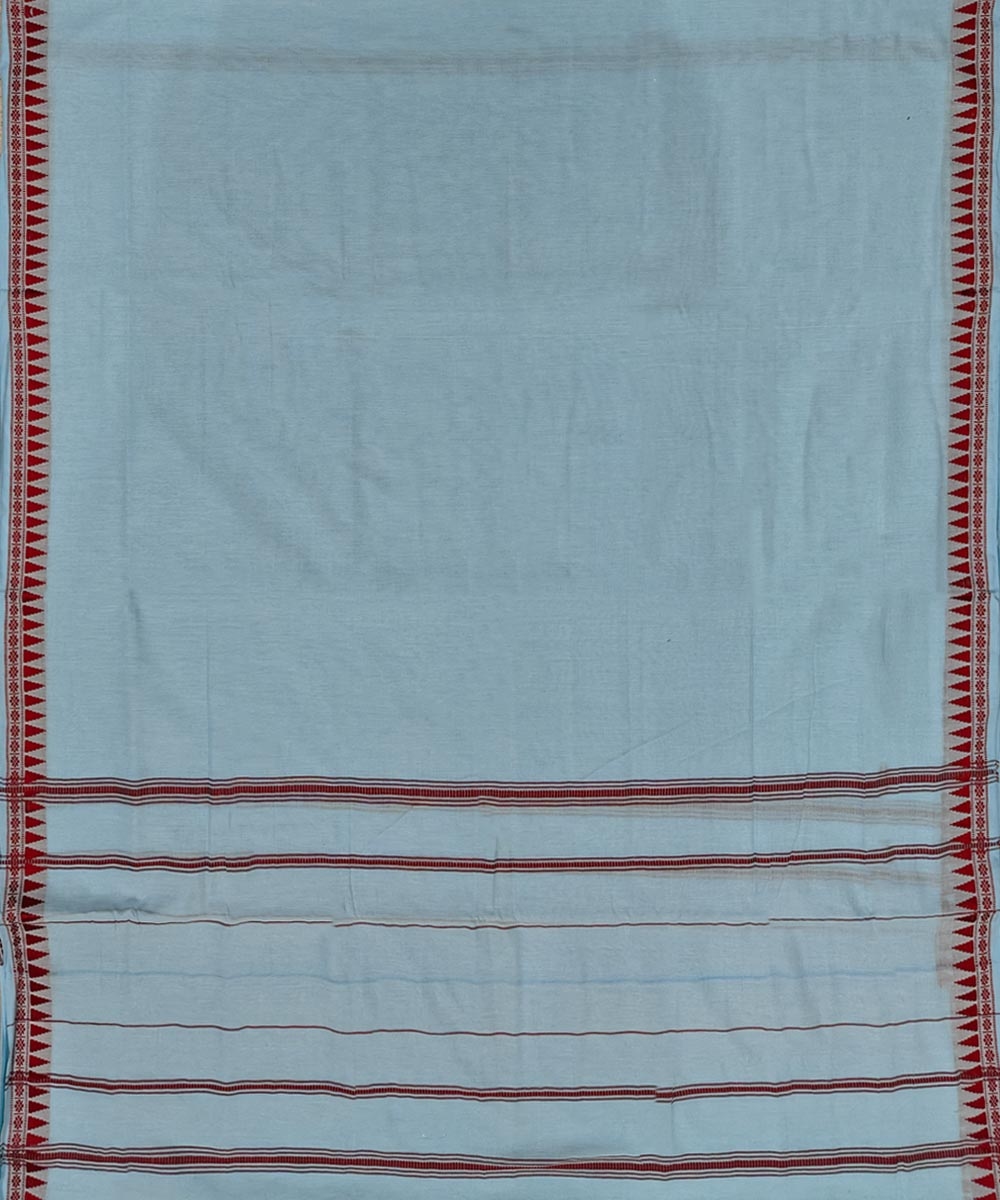 Blue Sambalpuri Handwoven Cotton Joda Image 4