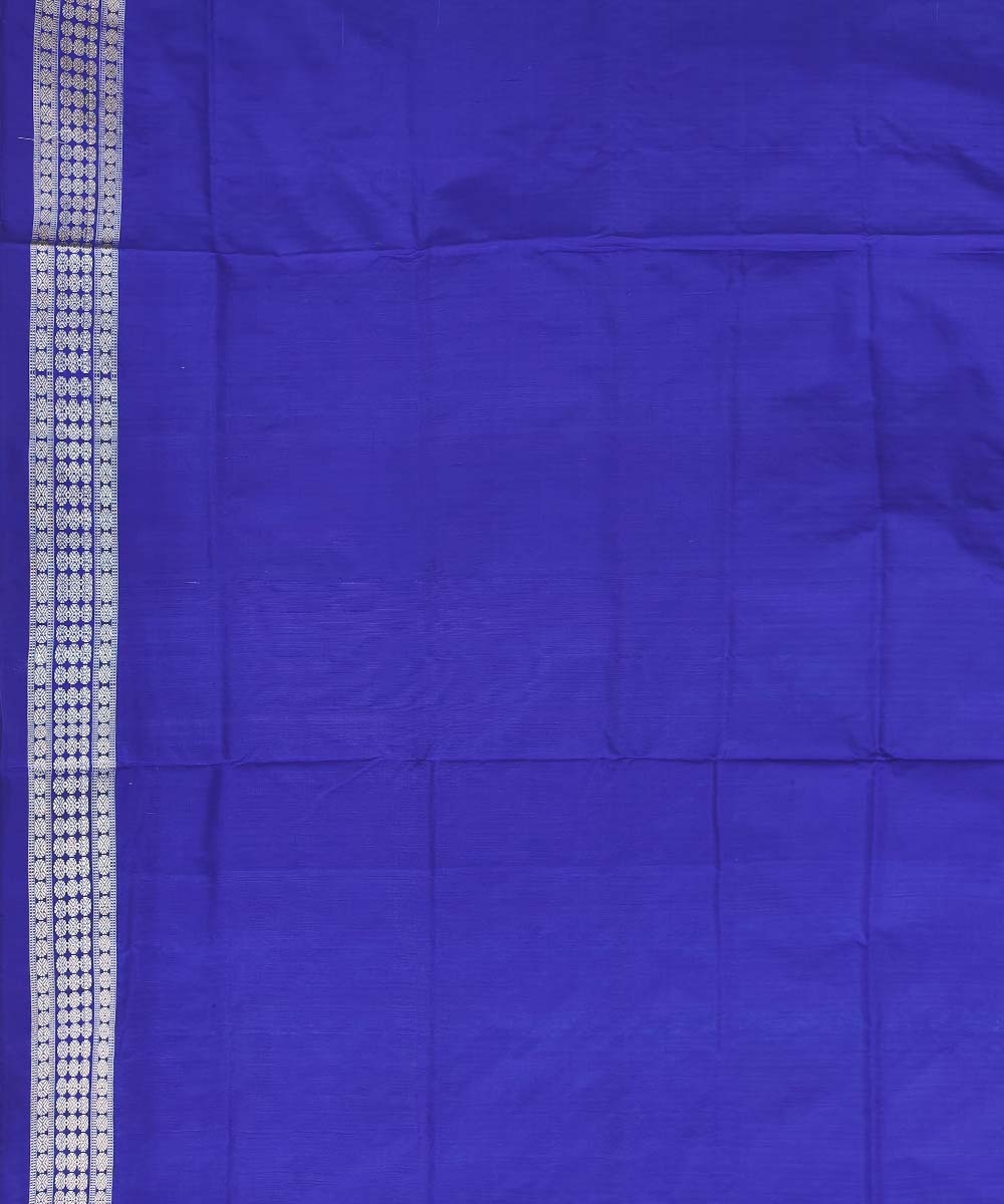 Sky Blue Handwoven Bomkei Silk Saree Image 4