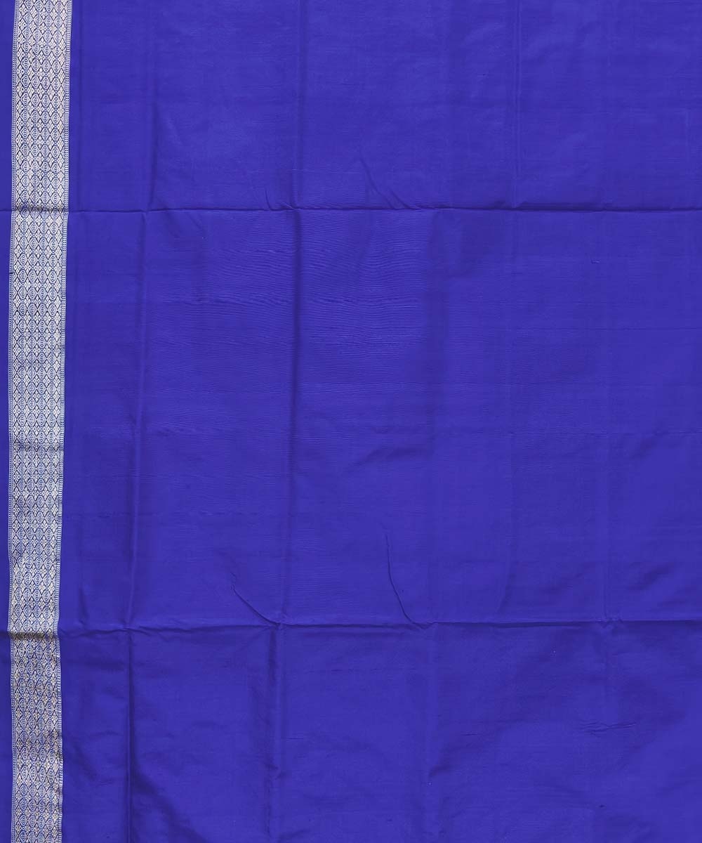 Pink Blue Handwoven Bomkei Silk Saree Image 4