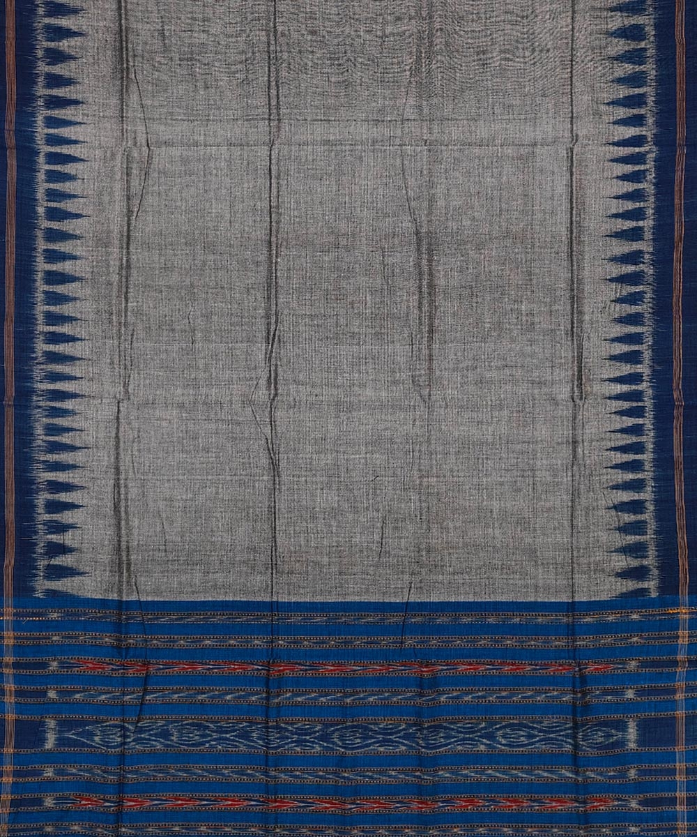 Blue Gray Nuapatna Handwoven Single Ikat Suit Set Image 3