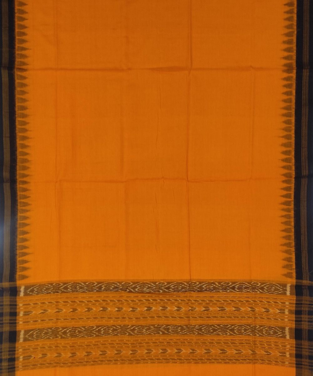 Yellow Black Nuapatna Handwoven Single Ikat Suit Set Image 3