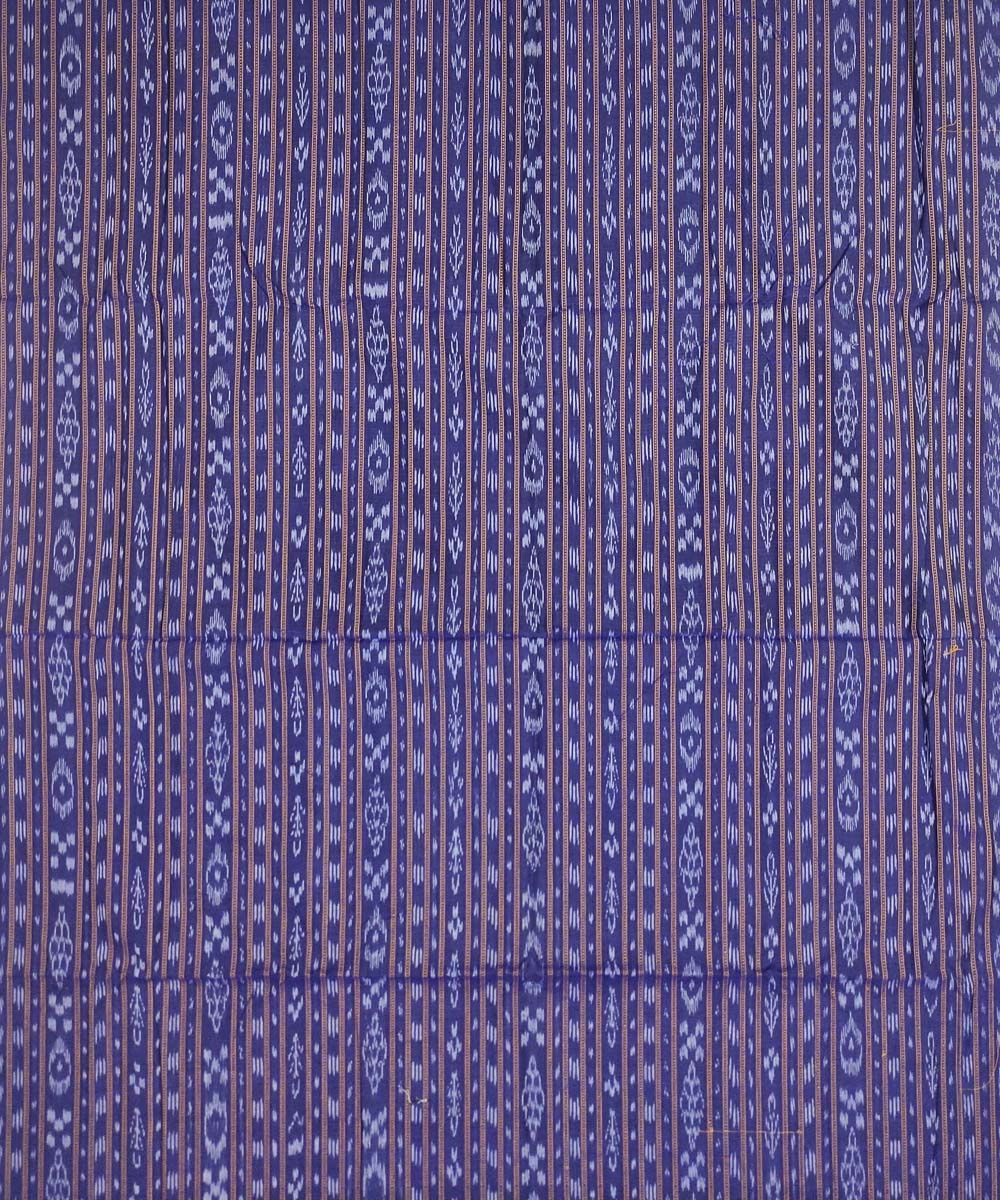 Blue Nuapatna Handwoven Single Ikat Shirting Materials Image 2