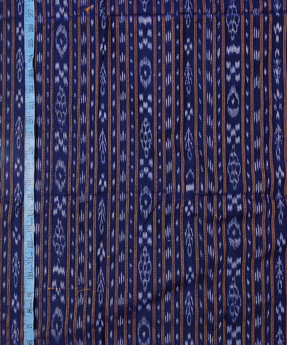 Blue Nuapatna Handwoven Single Ikat Shirting Materials Image 3