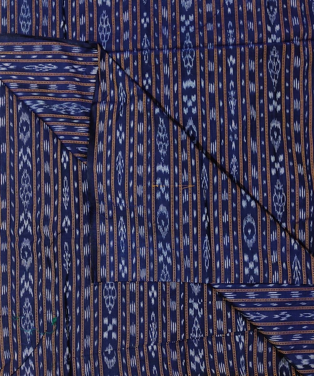 Blue Nuapatna Handwoven Single Ikat Shirting Materials Image 4