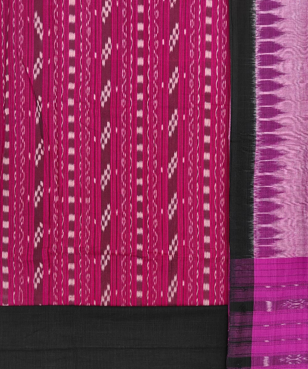 Majenta Black Nuapatna Handwoven Single Ikat Cotton Suit Set Image 2