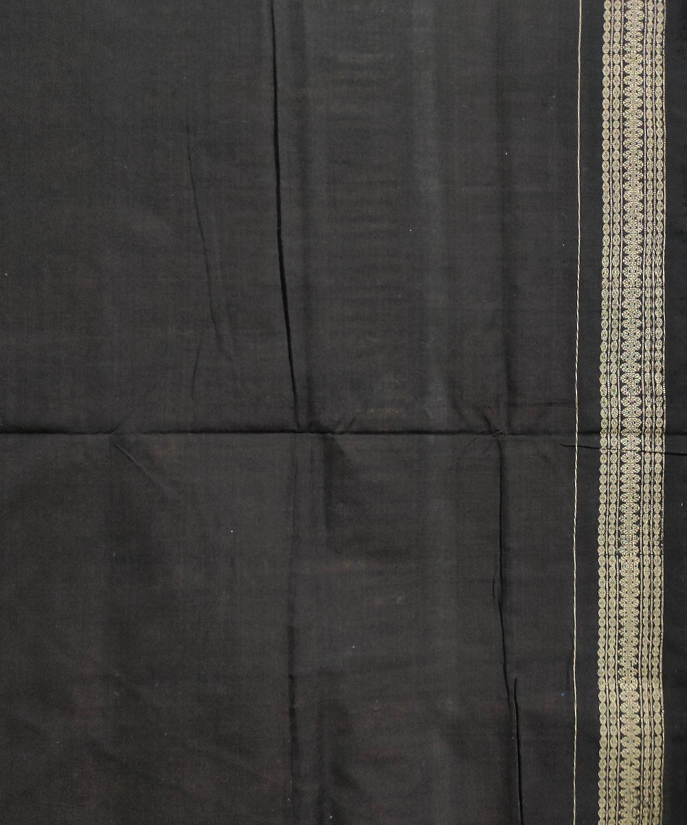 Gray Black Red Sambalpuri Handwoven Single Ikat Cotton Saree Image 4