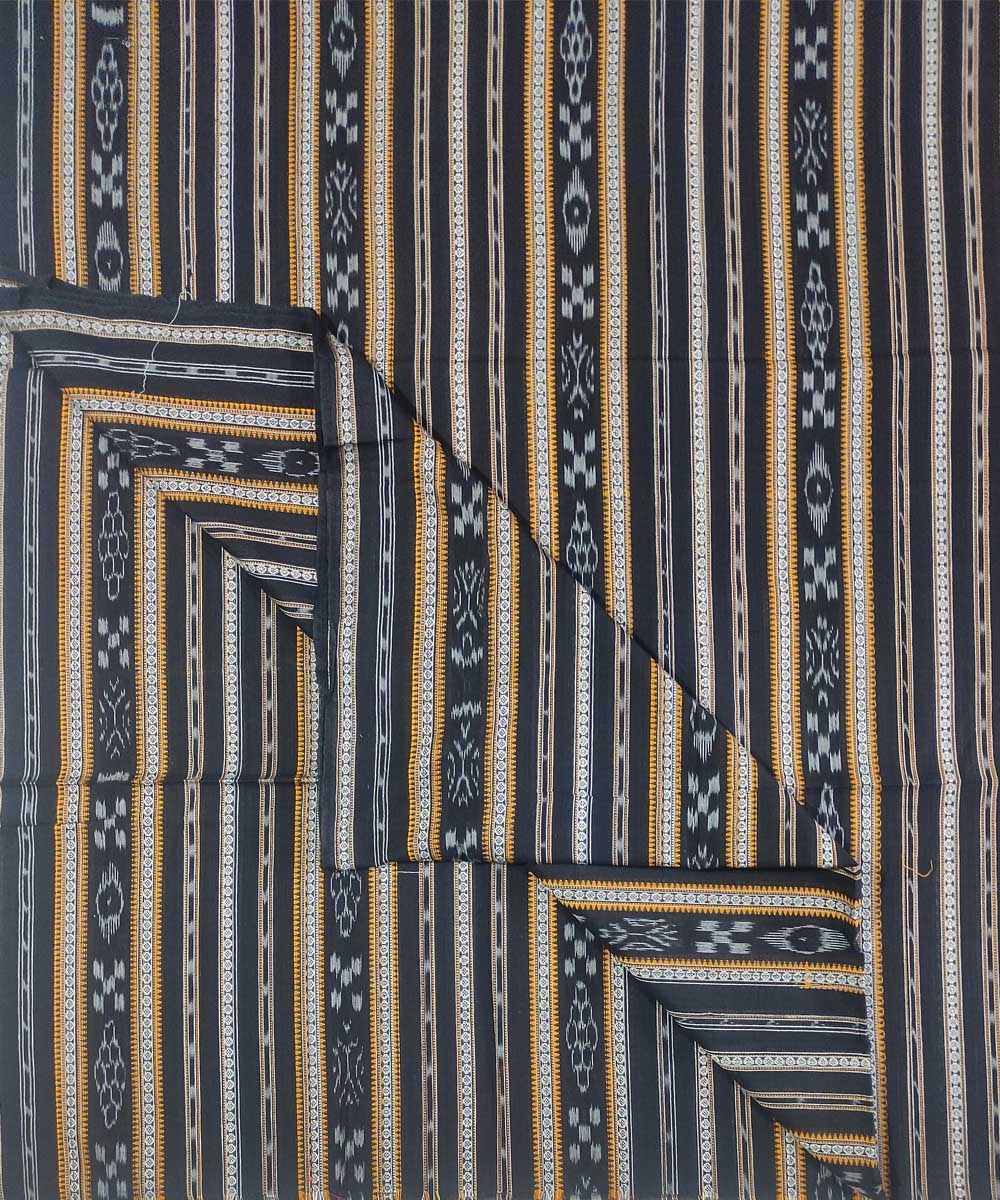 Black Nuapatna Handwoven Single Ikat Shirting Materials Image 3