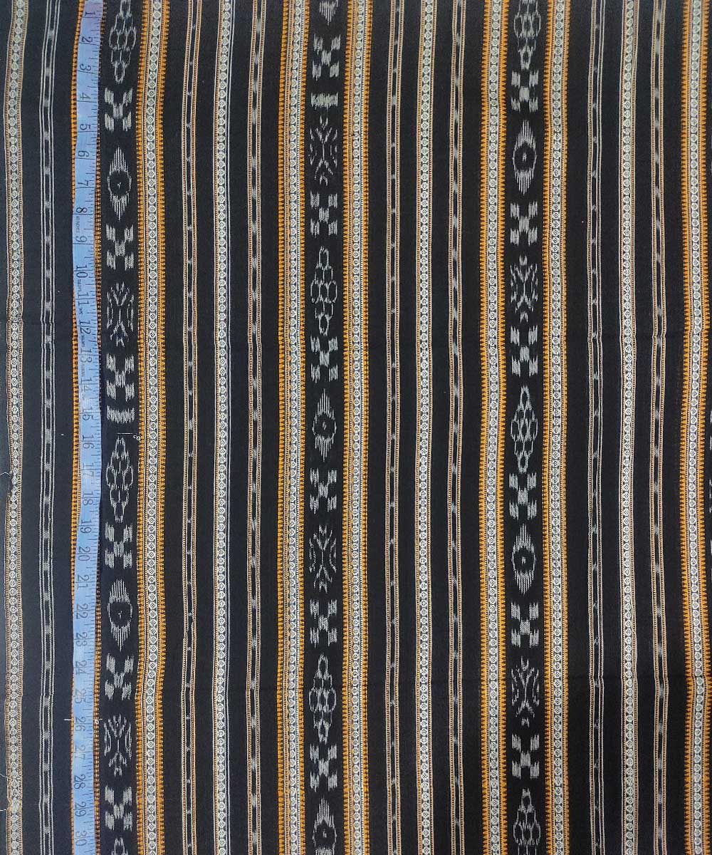 Black Nuapatna Handwoven Single Ikat Shirting Materials Image 4