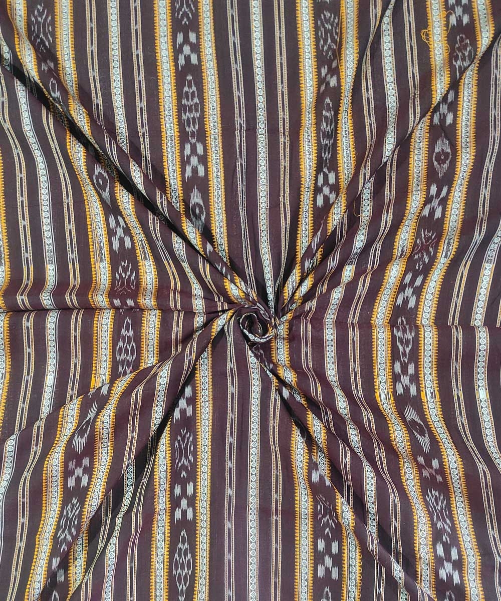 Coffee Nuapatna Handwoven Single Ikat Shirting Materials Image 1