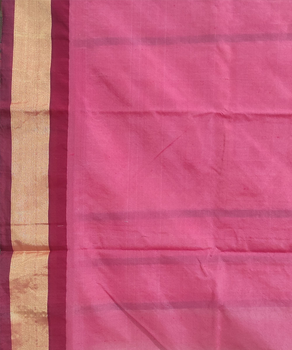 Beige Red Sambalpuri HW Dolabedi Anchal Tussar Silk Saree Image 4