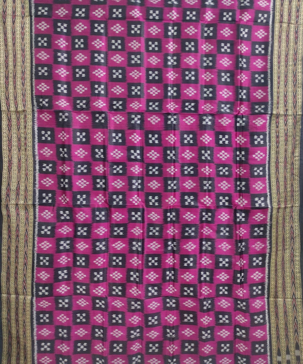 Multicolour Handwoven Khandua Silk Saree Image 2