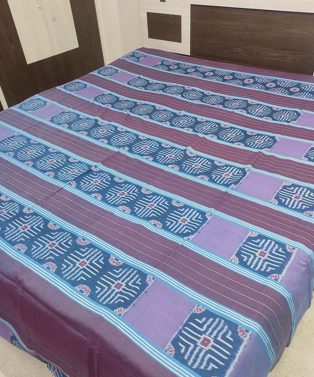 Multicolour Sambalpuri Handwoven Cotton Double Bed Sheet Image 2