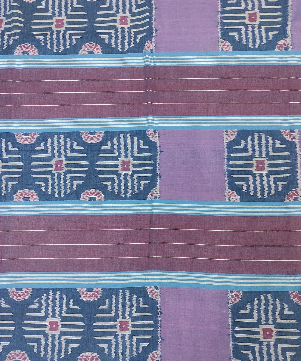 Multicolour Sambalpuri Handwoven Cotton Double Bed Sheet Image 3