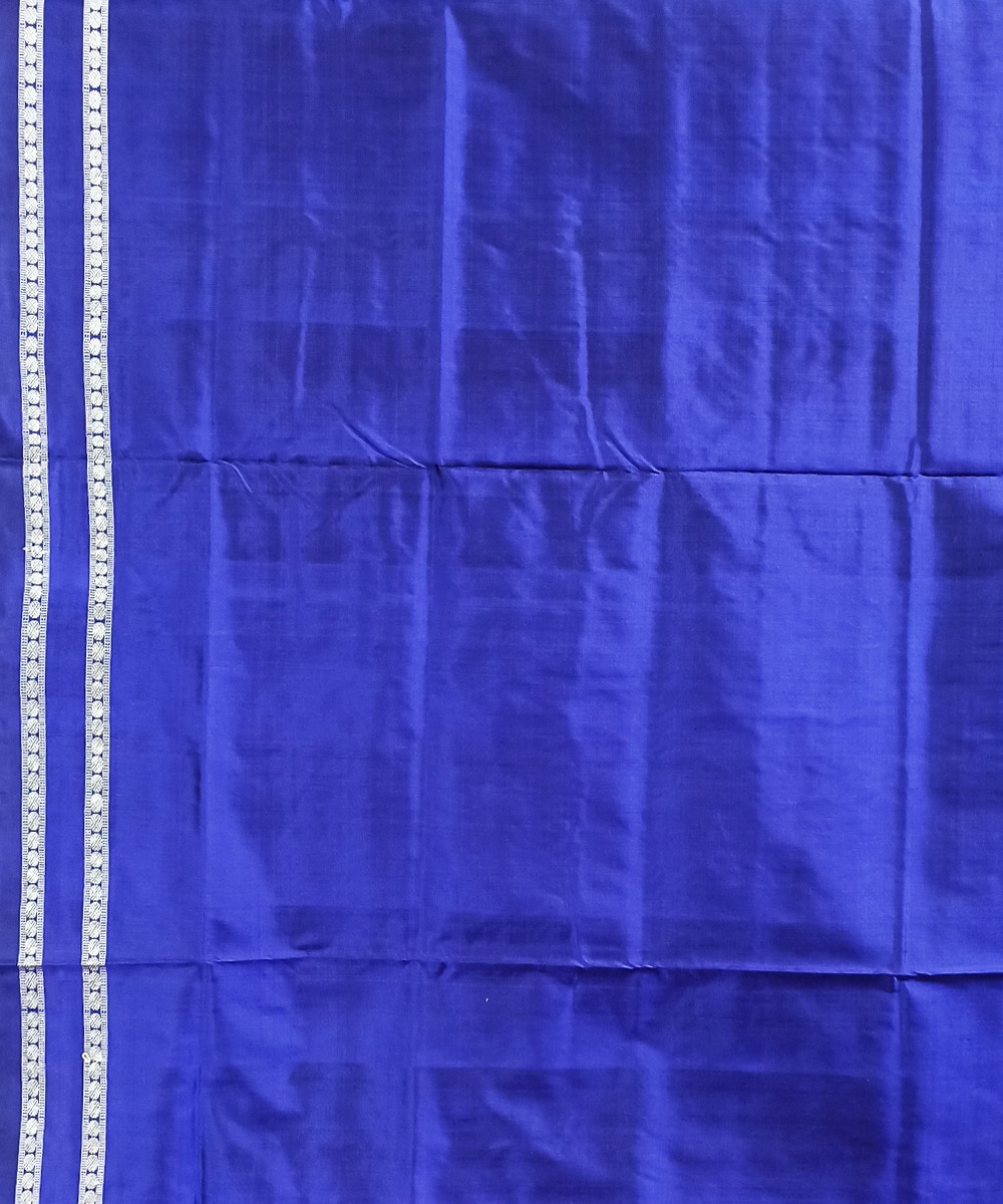 Purple Blue Handwoven Dolabedi Silk Saree Image 4