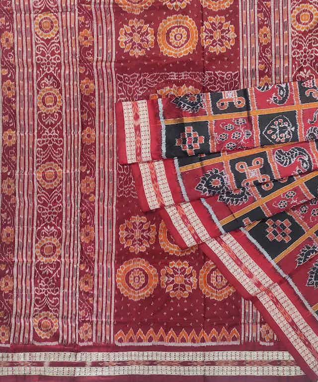 Sambalpuri Silk Saree (Single Double Ikat) - Sambalpuri Fab