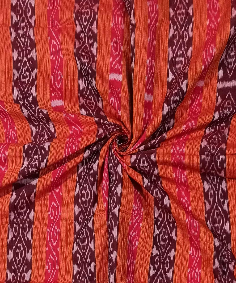 Multicolour Nuapatna Handwoven Ikat Shirting Materials SFCSHI1068