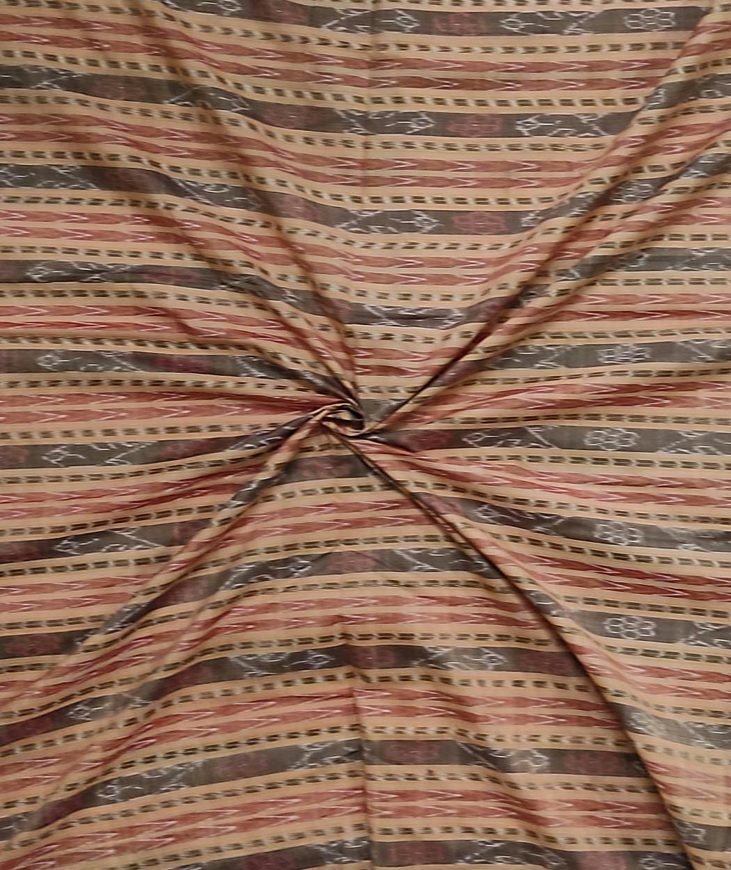 Brown Sambalpuri Handwoven Single Ikat Shirting Materials SFCSHI0137