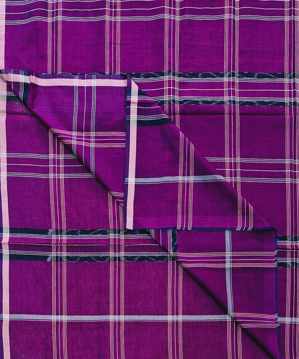 Purple Sambalpuri Handwoven Cotton Lungi SFCLUN2075