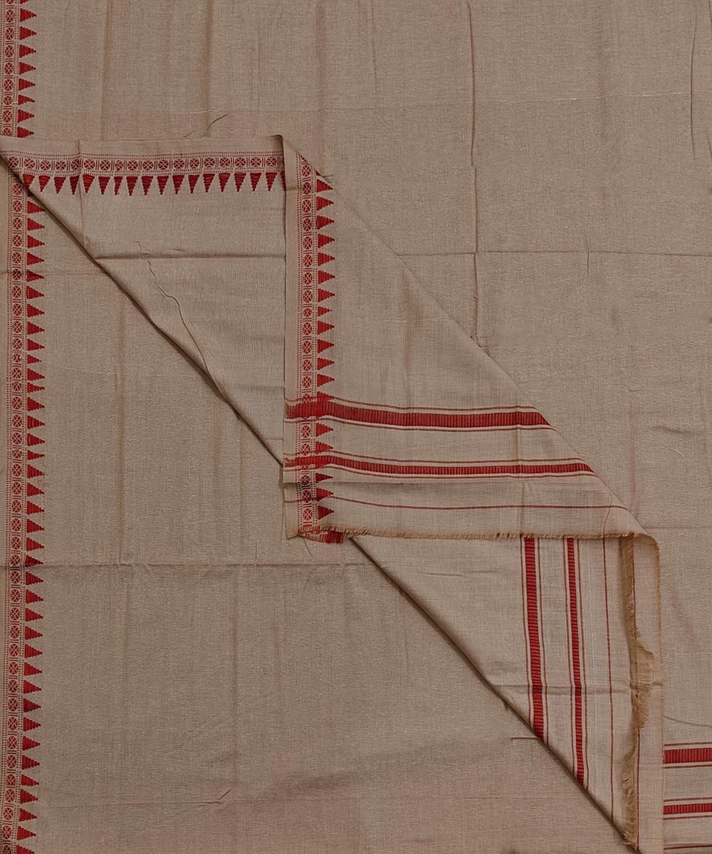 Beige Sambalpuri Handwoven Cotton Joda SFSJOD2142