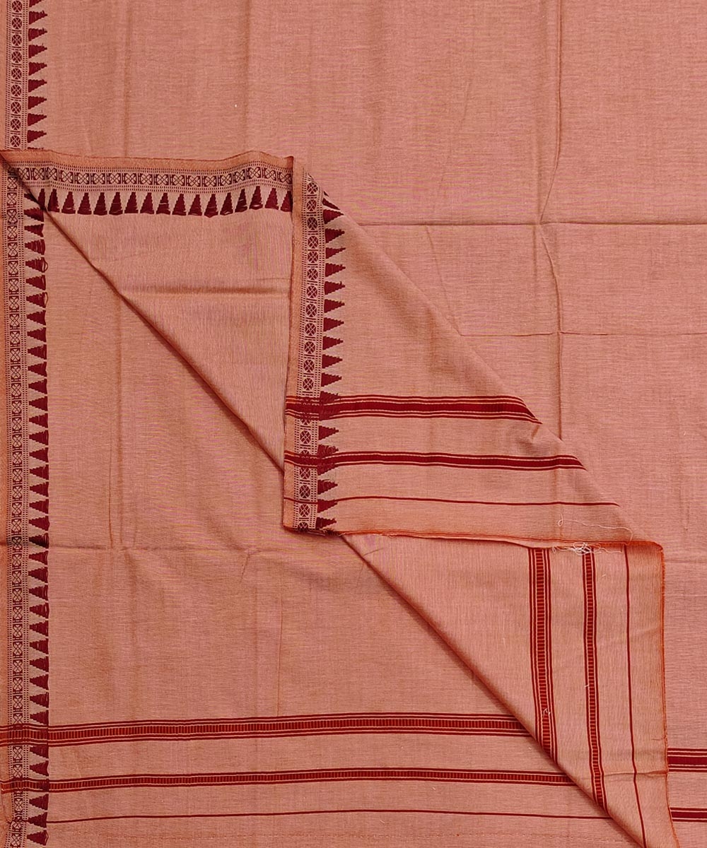 Orange Sambalpuri Handwoven Cotton Joda SFSJOD2143