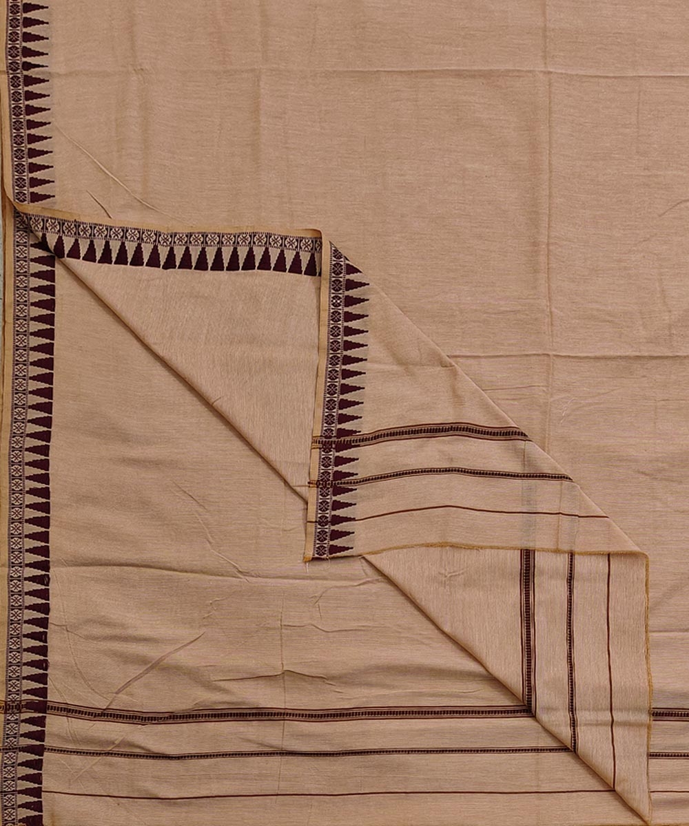 Beige Sambalpuri Handwoven Cotton Joda SFSJOD2144