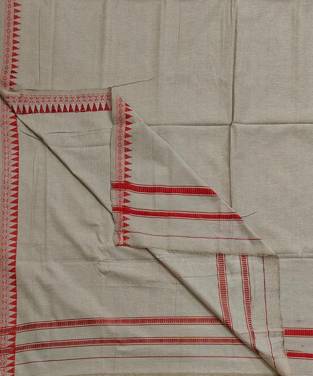 Peach Taffy Sambalpuri Handwoven Cotton Joda SFSJOD2145