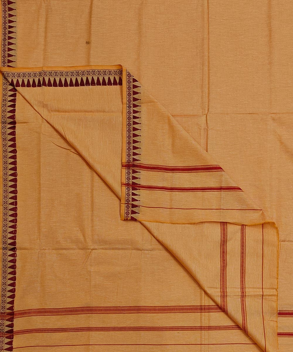 Yellow Sambalpuri Handwoven Cotton Joda SFSJOD2148
