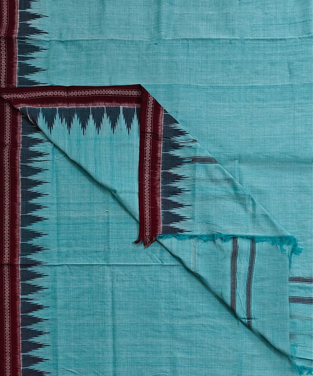 Green Sambalpuri Handwoven Cotton Joda SFSJOD2155