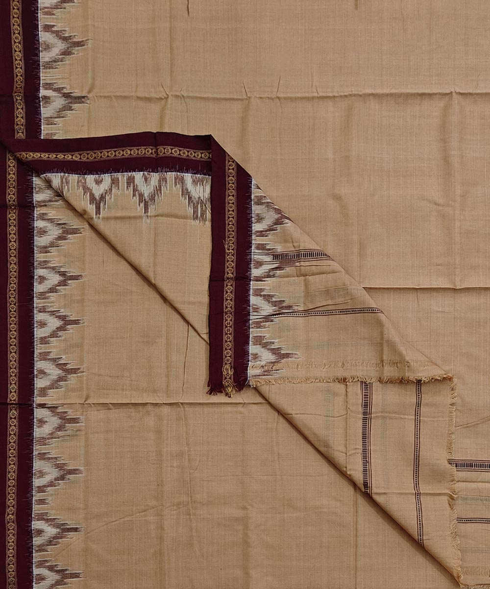 Brown Sambalpuri Handwoven Cotton Joda SFSJOD2158