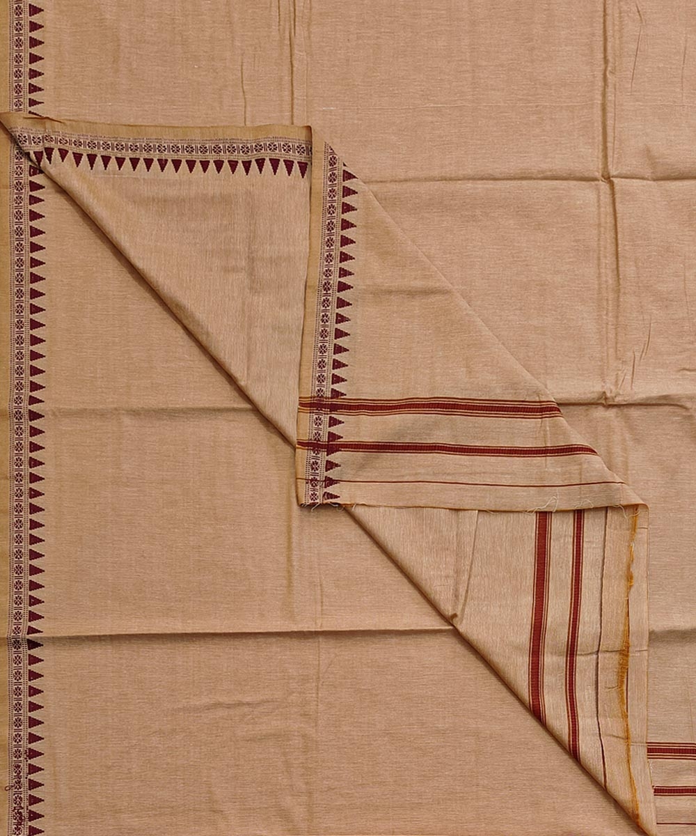 Beige Sambalpuri Handwoven Cotton Joda SFSJOD2164