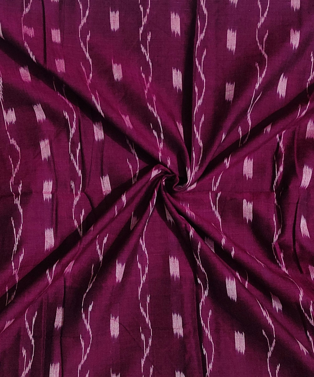 Mulberry Nuapatna Handwoven Single Ikat Shirting Materials SFCSHI0429
