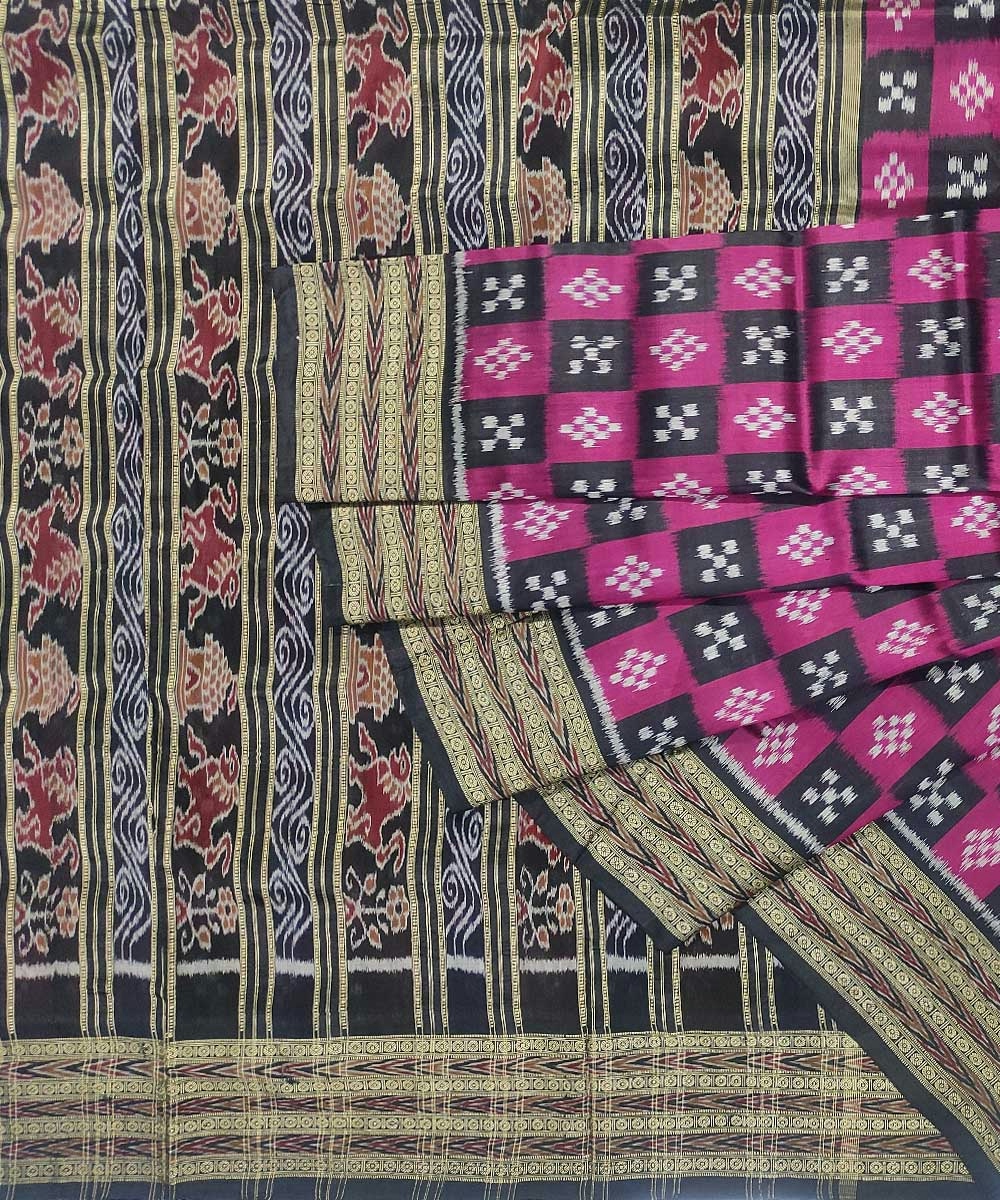 Multicolour Handwoven Khandua Silk Saree SFSSAR0960